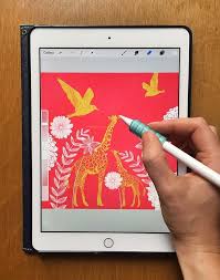 Learn How To Create Block Print Style Illustrations On Your Ipad Get Free Block Print Stamps And Textures For Procr Linocut Tutorial Block Print Illustration