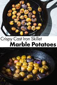 Cast Iron Skillet Marble Potatoes Recipe Potato Recipes Side Dishes Steak Sides Steak Side Dishes