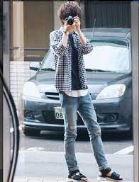 ファッション おしゃれまとめの人気アイデア pinterest ユウ ダサい ファッション ギンガムチェックシャツ メンズ ファッション