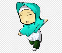 Download Children Wearing Green Hijab Headdress Illustration Islam Chibi Muslim Girl Drawing Muslim Svg Free Child Toddler Png Pngegg
