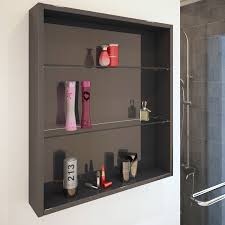 What kind of shelves do you need for a bathroom? Patello Grey Glass Shelf Wall Storage Buy Online At Bathroom City