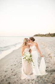 Two Beautiful Brides Say I Do On Captiva Island Lesbian Beach Wedding Lesbian Wedding Beautiful Bride