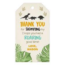Dinosaur Favor Tags Dinosaur Birthday Party Boy Zazzle Com 3rd Birthday Party For Boy Dinosaur Themed Birthday Party Boy Birthday Parties
