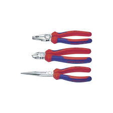 Buy the selected items together. Knipex Zangen Set Inkl Kombizange Seitenschneider Flachrundzange Mit Schneide Rot Blau Burobedarf Thuringen