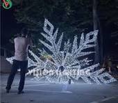 LED Large 3D Christmas Snowflake Motif Lights for Outdoor Decorations