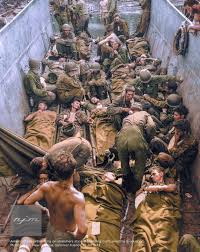 American Casualties Lying On Stretchers Aboard A Landing Craft Awaiting Evacuation Munda Point New Georgia Solomon Landing Craft Marine Raiders Wwii Photos
