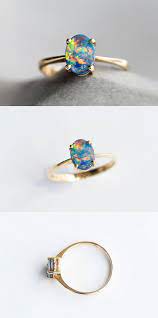 Diamond Shape Australian Opal Diamond Engagement Wedding Ring 18k Yellow Gold Black Opal Engagement Ring Engagement Rings Opal Opal Engagement