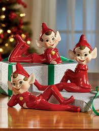Ceramic Elves Dollar Store Christmas Decorations Christmas Figurines Dollar Store Christmas