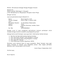 Langsung saja download contoh surat lamaran kerja guru terbaru dibawah ini. Contoh Lamaran Pekerjaan Guru Smp