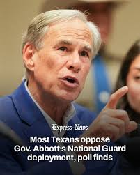 Most Texans oppose Gov. Greg Abbott's deployment of Texas soldiers to  cities outside the state, according to a new poll released Wednesday.  bit.ly/4ojbptM