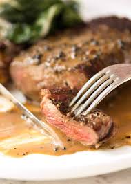 Bring to a boil and cook until slightly reduced, about 5 minutes. Steak With Creamy Peppercorn Sauce Recipetin Eats