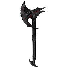 Hiya, i just made a full set of glass armor (legendary) and weapons and then enchanted 2 perks onto everything and then made enchanting saved a few times while running around doing random stuff and i just noticed while a dragon attacked that my war axe has vanished, all i've is my bow for combat. Daedric War Axe Skyrim Elder Scrolls Fandom