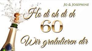 Um dich zu feiern, deinen tag zu zelebrieren, zum geburtstag wir dir herzlichst gratulieren. Geburtstagslied Wir Gratulieren Dir Gluckwunsche Zum 60 Geburtstag Youtube