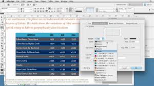 formatting table strokes in indesign lynda com tutorial