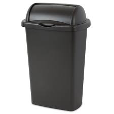 Outdoor trash can has a capacity of 30 to 33 gallons that is ideal for backyards, patios, or decks. Tiny Trash Can Small Kitchen Bathroom With Lid Outdoor Recycling Plastic Hard Trash Cans Wastebaskets Household Supplies Cleaning