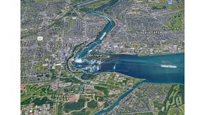 Panoramic aerial view on niagara falls from canada side with american falls on the left and canadian horseshoe on the right panoramic aerial view on. Niagara Falls 3d Map 3d Panorama Gis