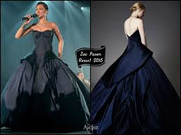 Rihanna In Zac Posen Resort 2015 Midnight Blue Duchesse And Taffeta Strapless Ball Gown And Chopard Jewelry Dresses Strapless Dress Formal Evening Dresses Long