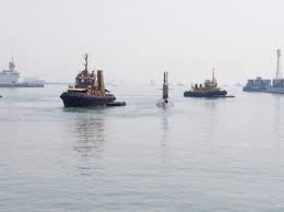 Mumbai harbour for Sea trials ...