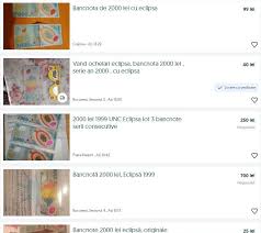 Cumpara acum, 100% sigur prin garantia de livrare. CaÈi Bani PoÈi SÄ CaÈtigi DacÄ Ai AceastÄ Bancnota De 2000 De Lei Cu Eclipsa Din 1999 Incredibil Cat A Ajuns SÄ Valoreze Acum Impact