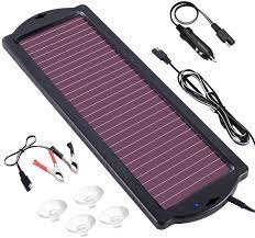Amazon Com Powoxi 1 8w 12v Solar Car Battery Charger Maintainer Portable Solar Panel Trickle Charging Kit For Autom Solar Car Car Battery Charger Car Battery