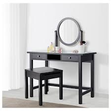 Hemnes Dressing Table With Mirror Black Brown 43 1 4x17 3 4 Ikea Dressing Table Mirror Black Dressing Tables Black Wall Mirror