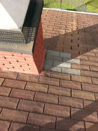 The fireplace and chimney are prefab with a decorative fake brick surround (i have no idea what the surround is made of). Roofing Sealing Prefab Metal Chimney