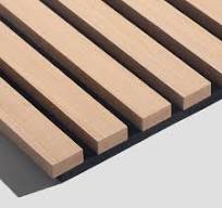 Real Wood Slat Wall Paneling | 10' Heights | 3-Side Veneer