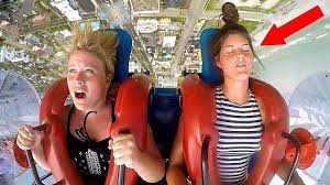 Ultimate slingshot the ride reactions pass outs and fails! Girls Passing Out Funny Slingshot Ride Compilation Youtube Viral Videos Funny Trending Videos Slingshot