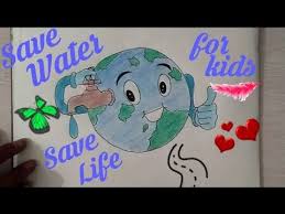 How To Make A Poster On Pollution Drawing For Kids Youtube Save Water Poster Drawing For Kids Earth Drawings
