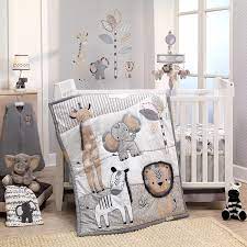 Outer fabric in 100% cotton,inside filling in 100% polyester ♥ quantity: Amazon Com Lambs Ivy Jungle Safari Gray Tan White Nursery 6 Piece Baby Crib Bedding Set Baby