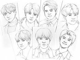 Download Or Print This Amazing Coloring Page Bts Coloring Pages 14 Bts Realistic Drawings On Heavy Weight Paper 5x7 I In 2021 Coloring Pages Realistic Drawings Color