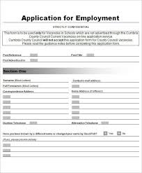 Sections include applicant information, education, references, previous employment, and military service. 22 Employment Application Form Template Free Word Pdf Formats