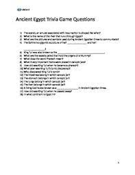 Zoe samuel 6 min quiz sewing is one of those skills that is deemed to be very. Ancient Egypt Trivia Game Questions By De Blakeland Tpt
