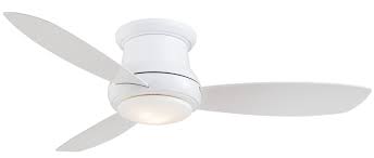 Integrated led indoor white ceiling fan with light with remote control $319.95 vonn lighting procyon vmw11600al 24 in. Minka Aire Concept Ii 44 Led Hugger Ceiling Fan In White Lightsonline Com