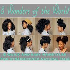 8 Everyday Inspiring Natural Hairstyles For Straight Black Hair Natural Hair Styles Natural Hair Styles Easy Hair Styles