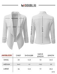 Doublju Classic Draped Open Front Blazer For Women With Plus