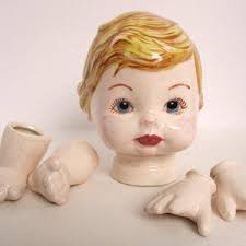 New Vintage Zim's 5 Inch White Porcelain Jointed Baby Doll Parts 6-piece  Set Craft Doll Making Supplies