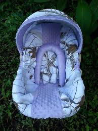 Camo Infant Car Seat Cover Realtree Snow Fabric And Lavender Minky Personalized Camo Baby Stuff Baby Car Seats Infant Car Seat Cover