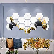Protect your kitchen and bathroom walls with backsplash tiles. Amazon Com Hexagon Mirror Wall Stickers 20cm Size Acrylic Hex Art Diy Home Decorative Hexagonal Mirror Sheet Plastic Mirror Tiles For Home Living Room Bedroom Sofa Tv Background Wall Decal Decoration Deco