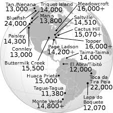 Important sites in north america were built on an assortment of locations among rivers, marshes, sand dunes topper, south carolina situated on the savannah river in allendale county produced blades and flakes matching those recovered at cactus hill and. Datei Pre Clovis Sites Of The Americas Svg Wikipedia