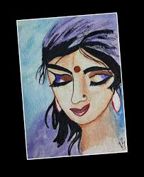 An exquisite 1963 painting by **Gilbert Atencio **(Wah Peen/Wo Peen)  Gilbert Benjamin Atencio. San Ildefonso. **Blue Corn Maidens**. Casein,  gouache and opaque watercolors. Collection of the Smithsonian National  Museum of the American