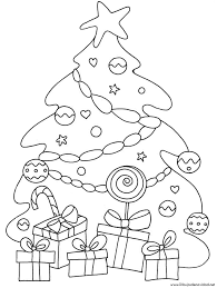 Arbol De Navidad Para Colorear Con Regalos
