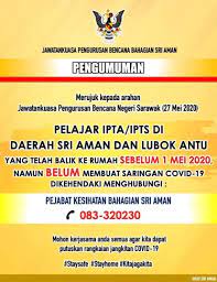 Tapi dia orang yang jual semua kesihatan dan. Datuk Jahat Hensem On Twitter Bagi Pelajar Ipta Ipts Di Daerah Sri Aman Dan Lubok Antu Yang Telah Balik Sebelum 1 Mei 2020 Mereka Dikehendaki Melapor Diri Kepada Pejabat Kesihatan Bahagian