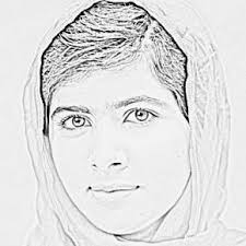 To all the girls who have faced injustice and been silenced. Plantilla Tabbed Malala Malala Yousafzai Male Sketch
