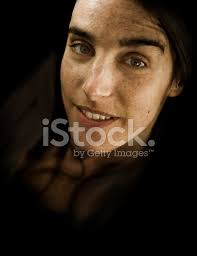 Freckles are small spots of melanin on the skins of people with fairer complexions and blonde or red hair. Pretty Girl With Black Hair And Freckles Stock Photos Freeimages Com