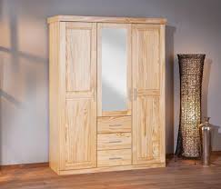 Kleiderschrank Celso 3 Turen 3 Schubladen Kiefer Lackiert