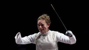 Bebe vio celebrates during the wheelchair fencing event at tokyo 2020 in the. Ffyuecrg7mwsym