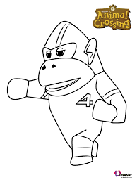 Rocket Is A Villager In The Animal Crossing Series She Is A Uchi Gorilla Collection Of Cartoon Coloring Pages In 2020 Animal Crossing Female Gorilla Coloring Pages