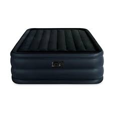Amazon Com Intex Raised Downy Airbed With Built In Electric Pump Queen Bed Height 22 Camping Air Mattresses Sports Air Bed Air Mattress Camping Intex