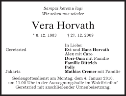 Thanks for being a part of the ketemu community! Traueranzeigen Von Vera Horvath Trauer Merkur De
